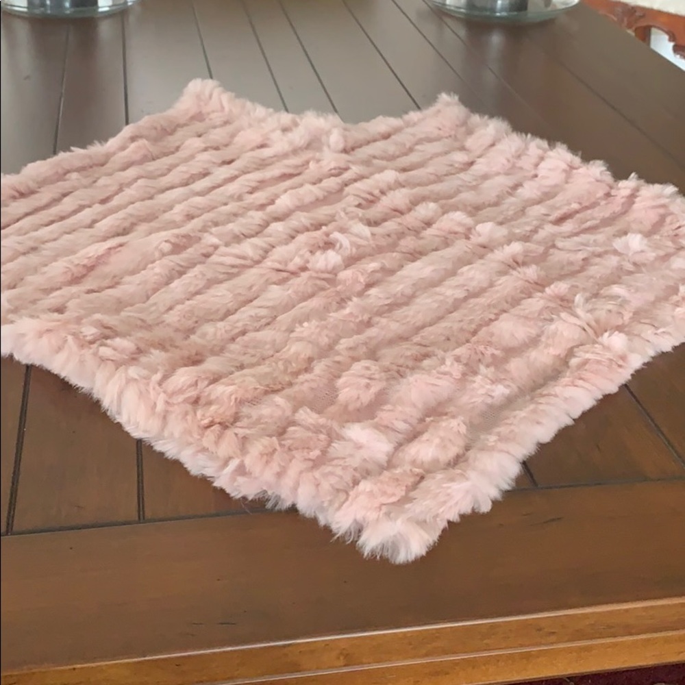 Black Rivet Pink Rabbit Fur Pullover - Picture 3 of 5